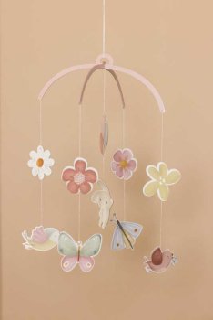 Little Dutch rosa Deko-Mobile Flowers & Butterflies